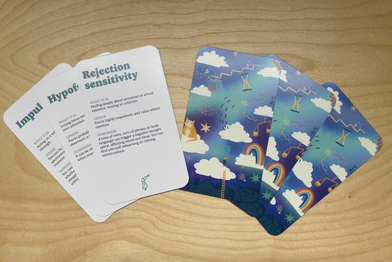 Therapy cards: Traitspotting - explore the ups and downs of your ADHD spark